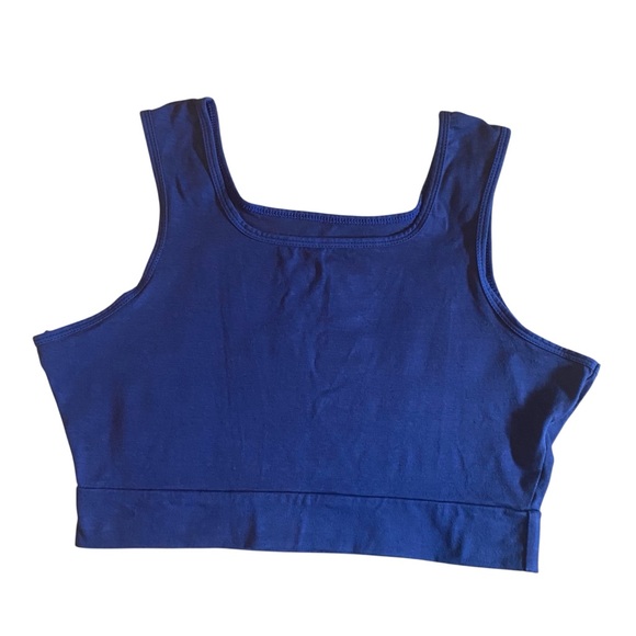 Halftee Royal Blue Wide Strap Tank Bralette Tee Size 1XL NWOT - Picture 1 of 15